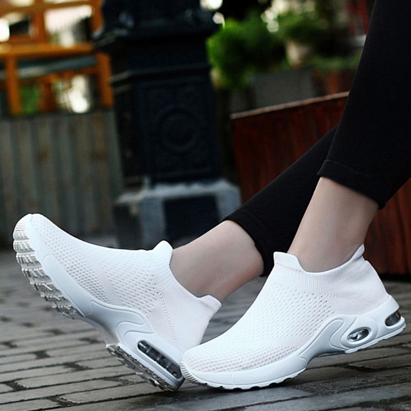 Kvinder Light Mesh Walking Casual Slip On Sneakers