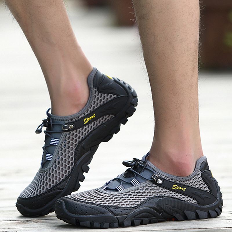 Mænd Anti Collision Toe Mesh Outdoor Hiking Sneakers