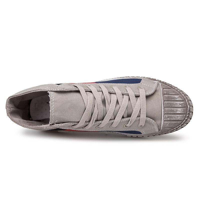 Mænd Colorblock Canvas High Top Lace Up Sports Casual Trainers