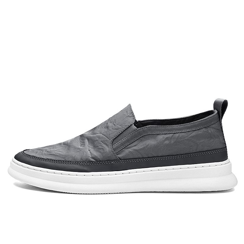 Mænd Ice Silk Cloth Åndbar Slip On Skate Sneakers