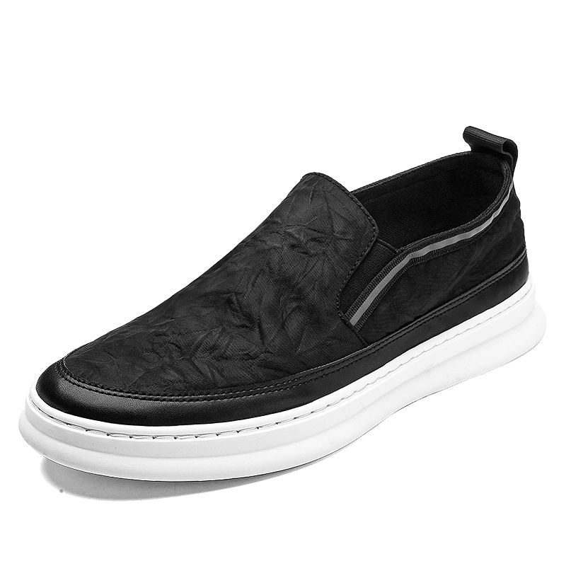 Mænd Ice Silk Cloth Åndbar Slip On Skate Sneakers