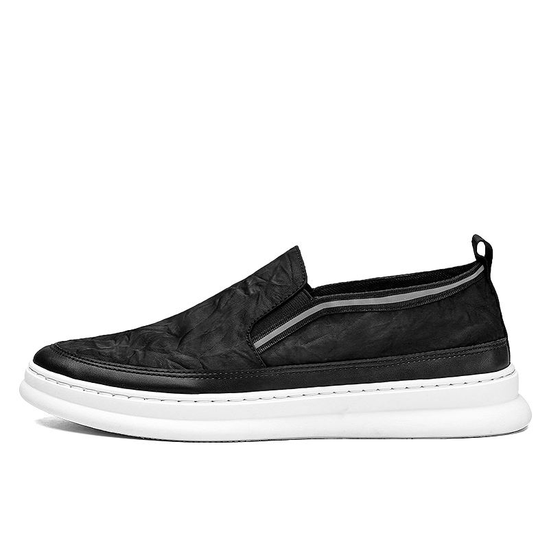 Mænd Ice Silk Cloth Åndbar Slip On Skate Sneakers