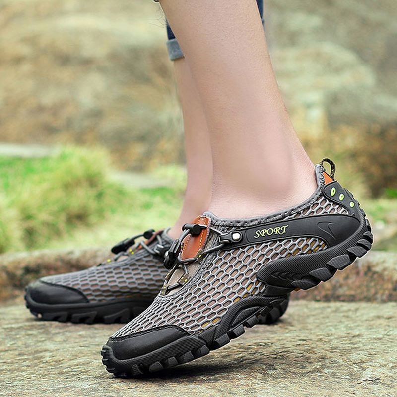 Mænd Mesh Anti Collision Toe Vandreture Klatring Outdoor Athletic Sko