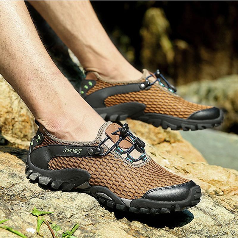 Mænd Mesh Anti Collision Toe Vandreture Klatring Outdoor Athletic Sko