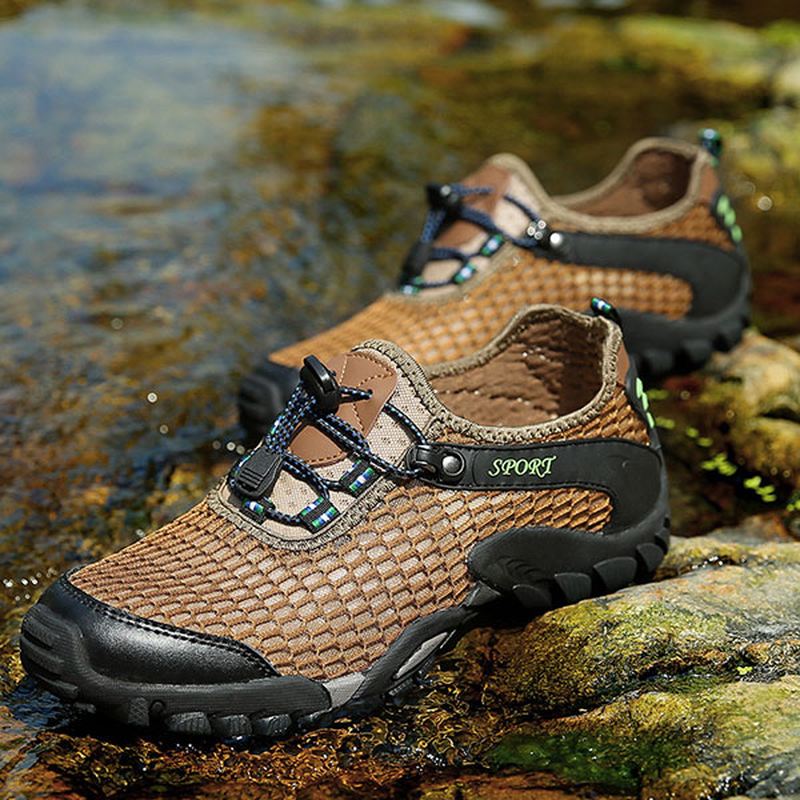 Mænd Mesh Anti Collision Toe Vandreture Klatring Outdoor Athletic Sko