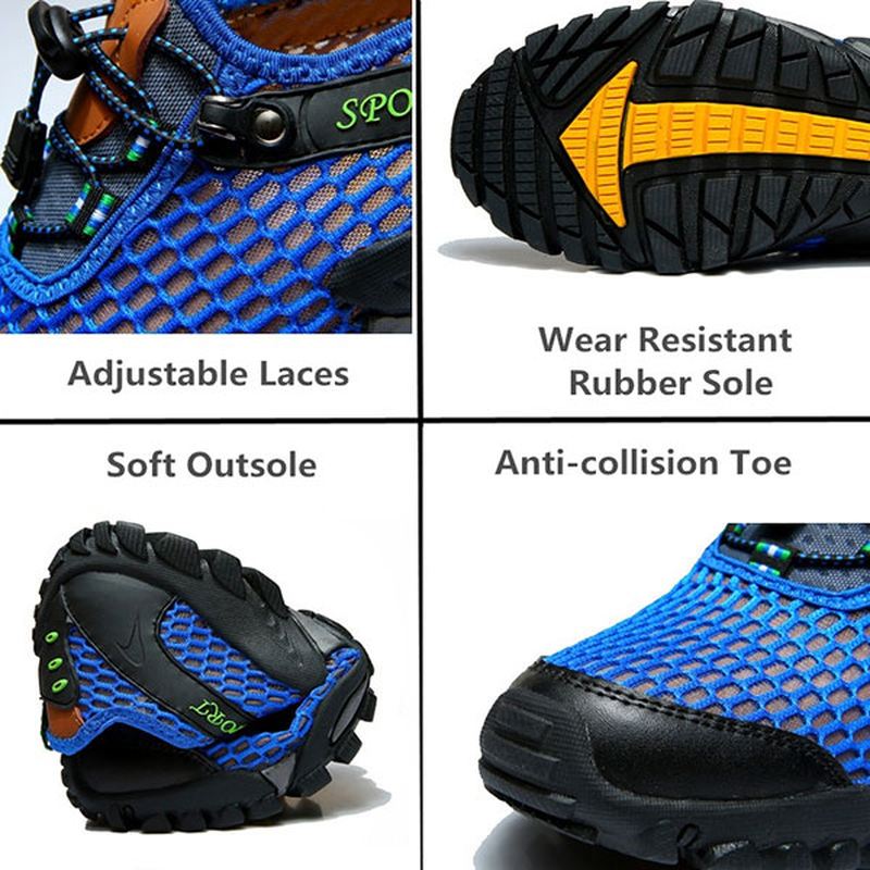 Mænd Mesh Anti Collision Toe Vandreture Klatring Outdoor Athletic Sko