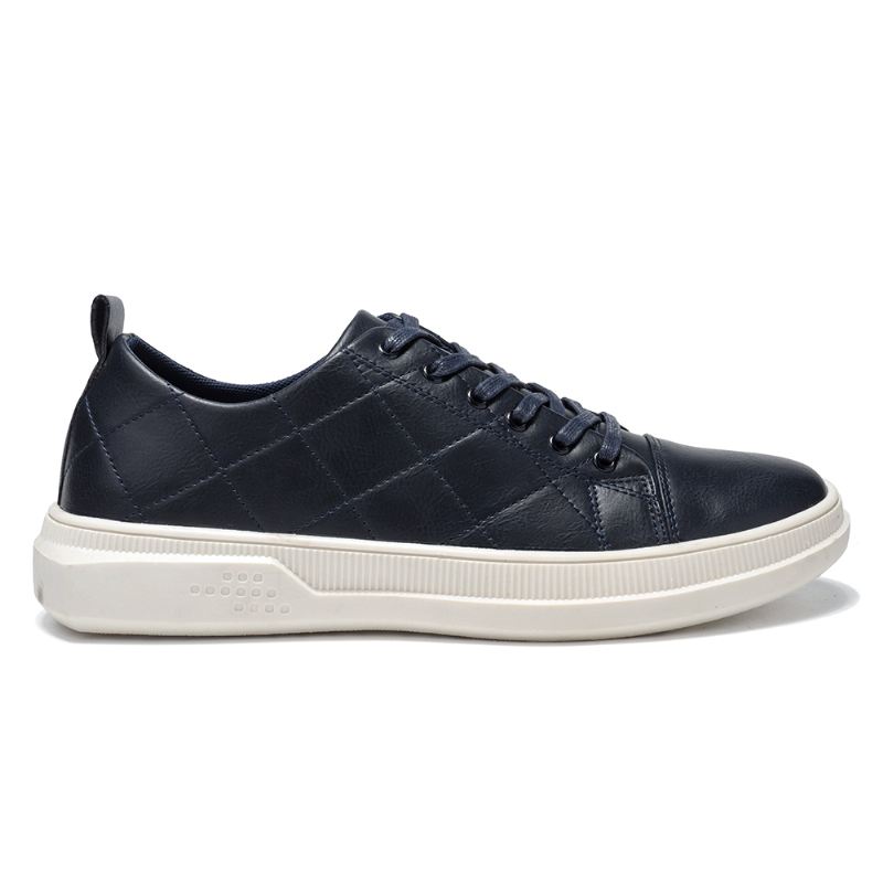 Mænd Pure Color Microfiber Læder Skridsikker Blød Sål Casual Sneakers