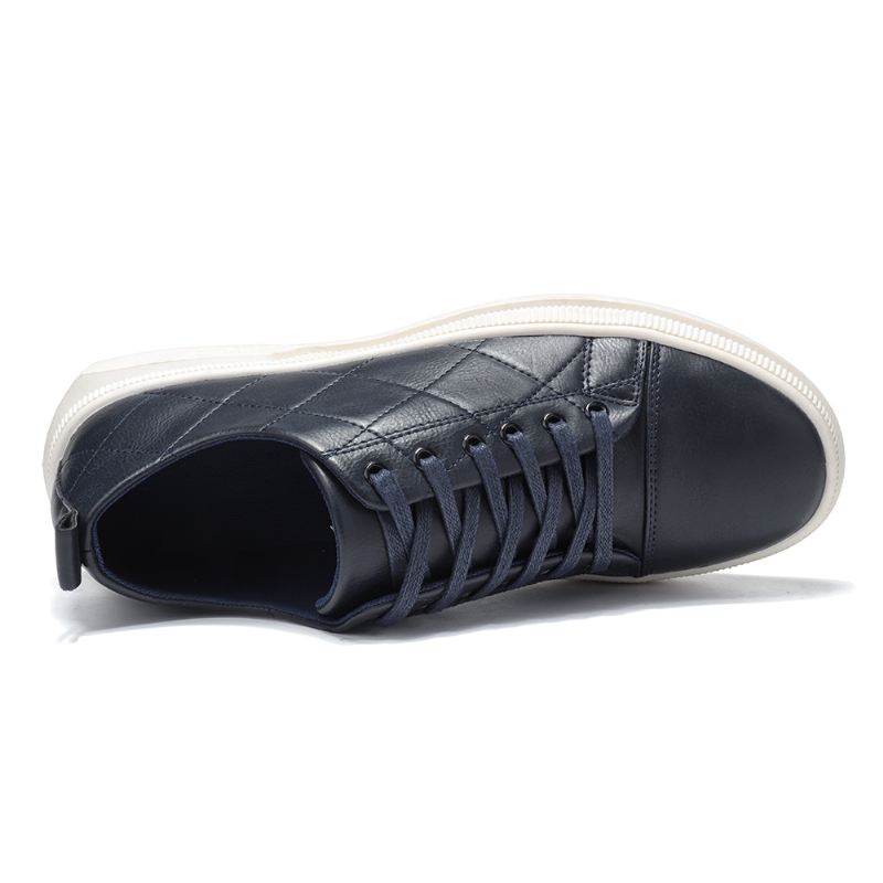 Mænd Pure Color Microfiber Læder Skridsikker Blød Sål Casual Sneakers