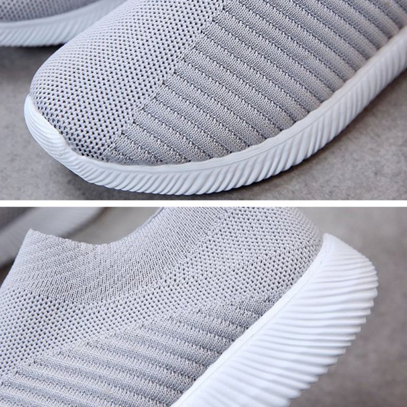 Stor Størrelse Kvinder Mesh Outdoor Slip On Sneakers