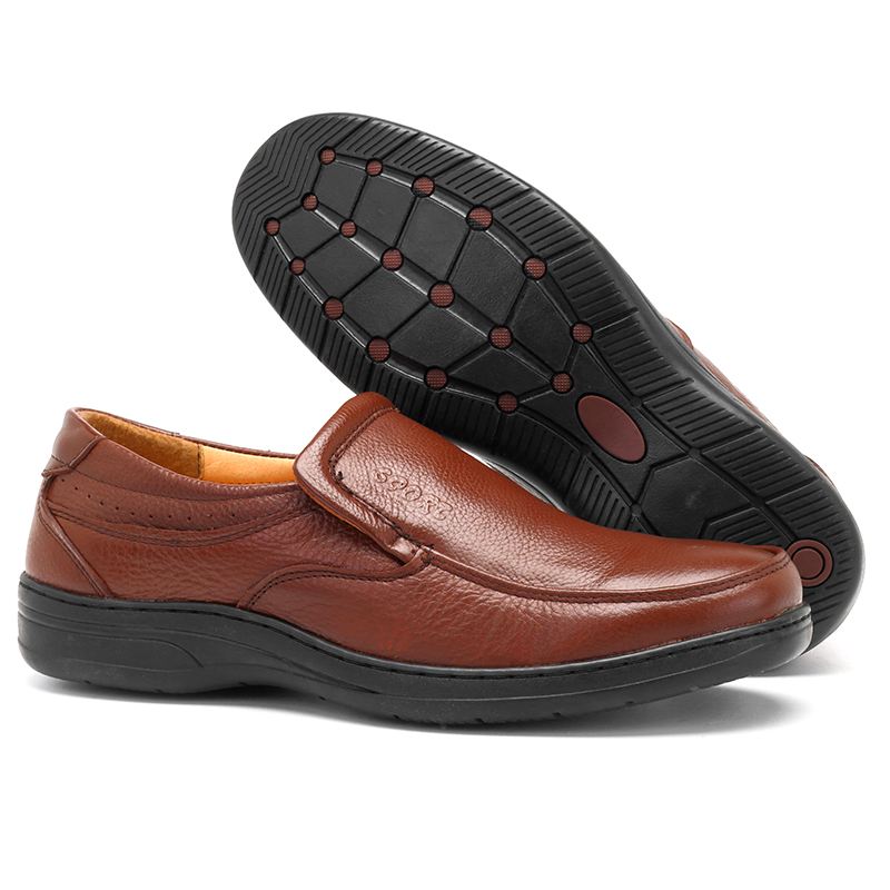 Mænd Ægte Læder Komfortabel Slip On Oxfords