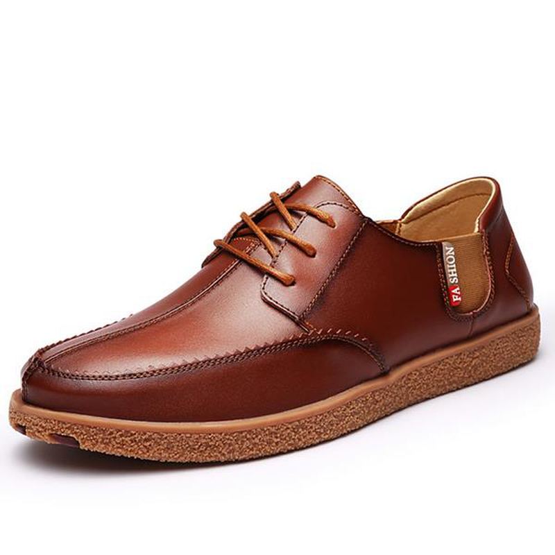 Mænd Casual Ægte Læder Casual Slip On Business Oxfords