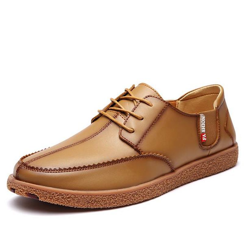 Mænd Casual Ægte Læder Casual Slip On Business Oxfords