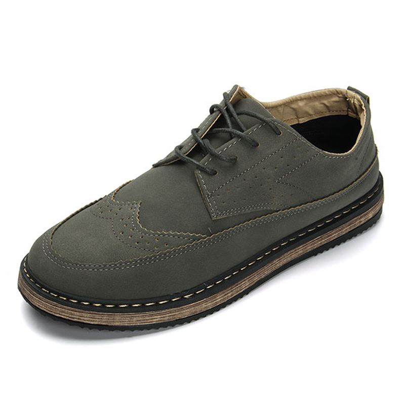 Mænd Casual Retro Britisk Stil Læder Brogue Oxfords Sko