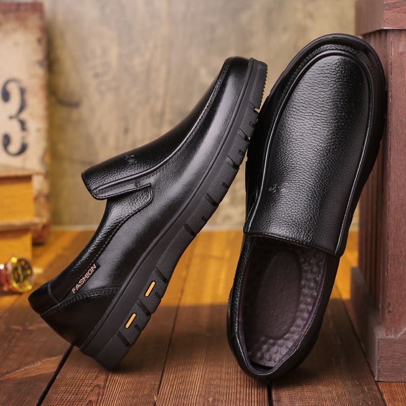 Mænd First Layer Kohud Slip-on Skridsikre Business Dress Sko