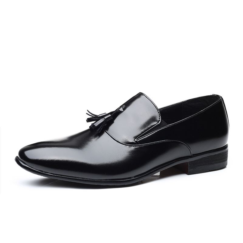 Mænd Læder Åndbar Blød Sål Slip On Business Casual Dress Sko