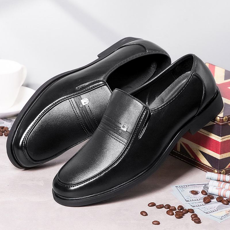 Mænd Microfiber Blødt Læder Slip-on Slidfast Casual Business Sko