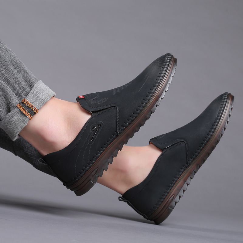 Mænd Microfiber Læder Skridsikker Blød Sål Casual Business Loafers