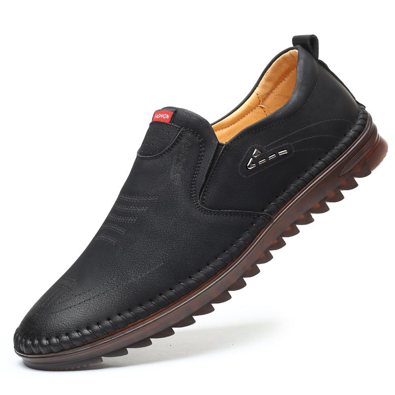 Mænd Microfiber Læder Skridsikker Blød Sål Casual Business Loafers