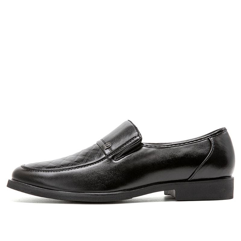 Mænd Stribet Rhombus Mønster Slip-on Blød Sål Casual Business Sko