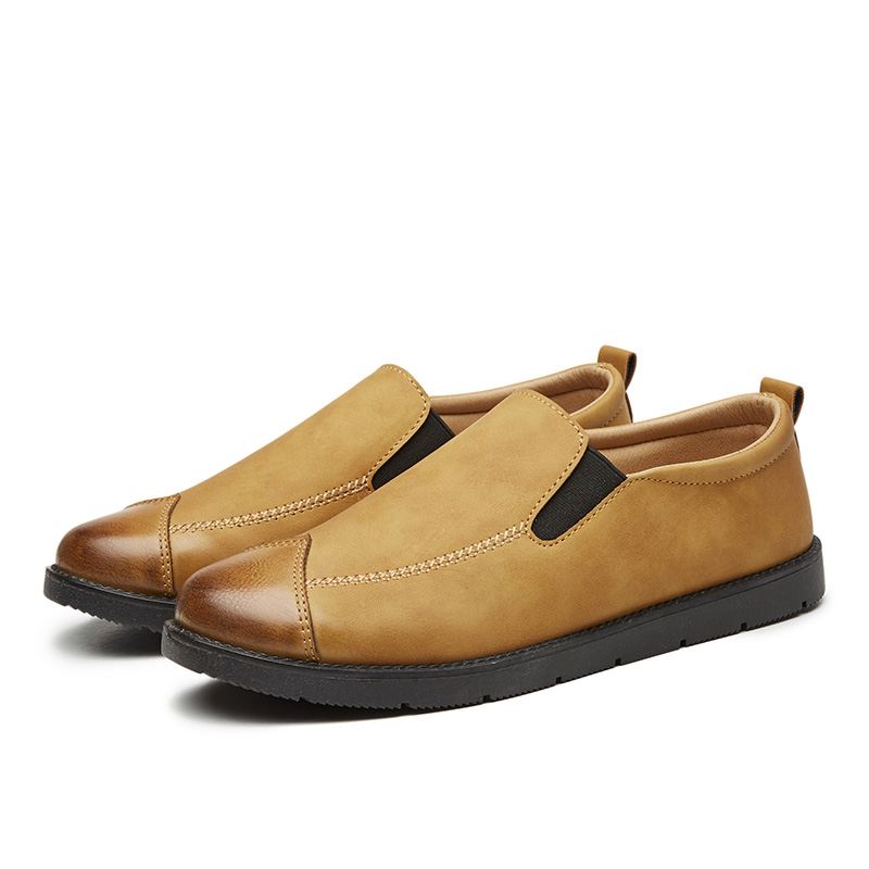 Mænds Business Casual Loafers Chelsea Slip On Work Dress Håndsyede Sko