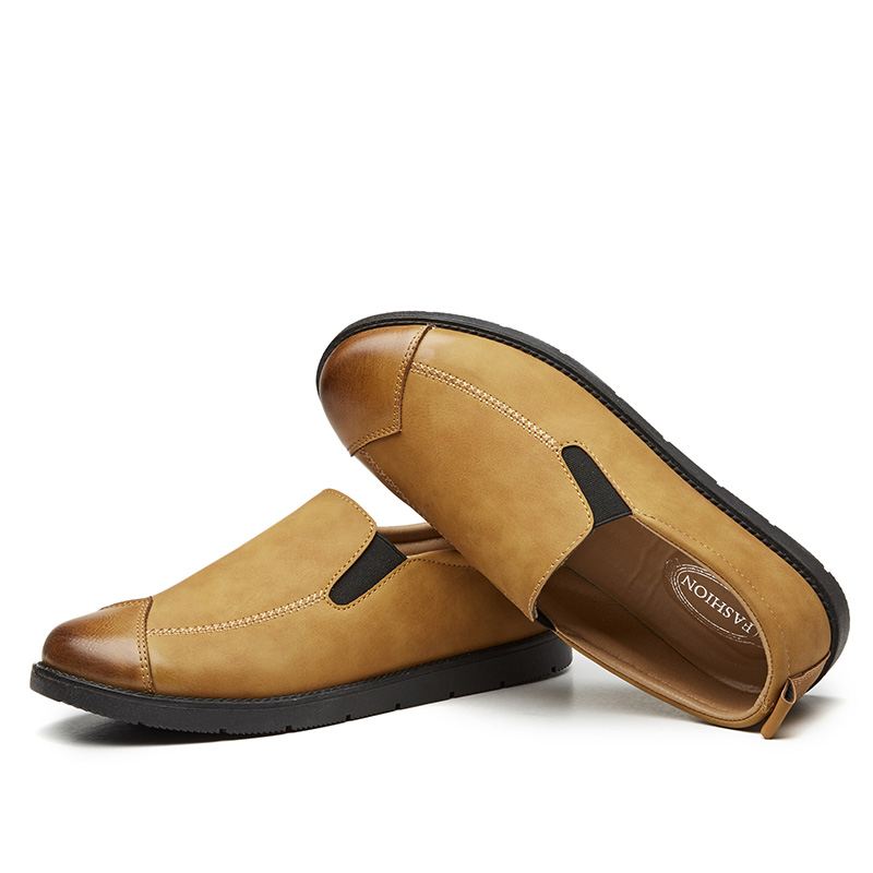 Mænds Business Casual Loafers Chelsea Slip On Work Dress Håndsyede Sko