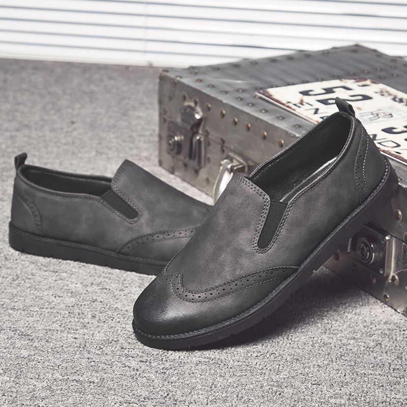 Mænds Business Casual Loafers Chelsea Slip On Work Dress Håndsyede Sko