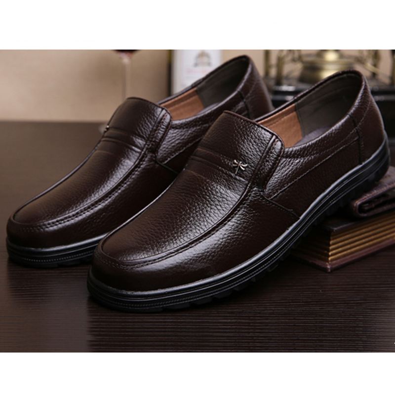 Retro Pure Color Skridsikker Casual Business Oxfords