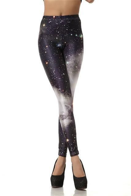 Galaxy-printede Leggings Til Kvinder