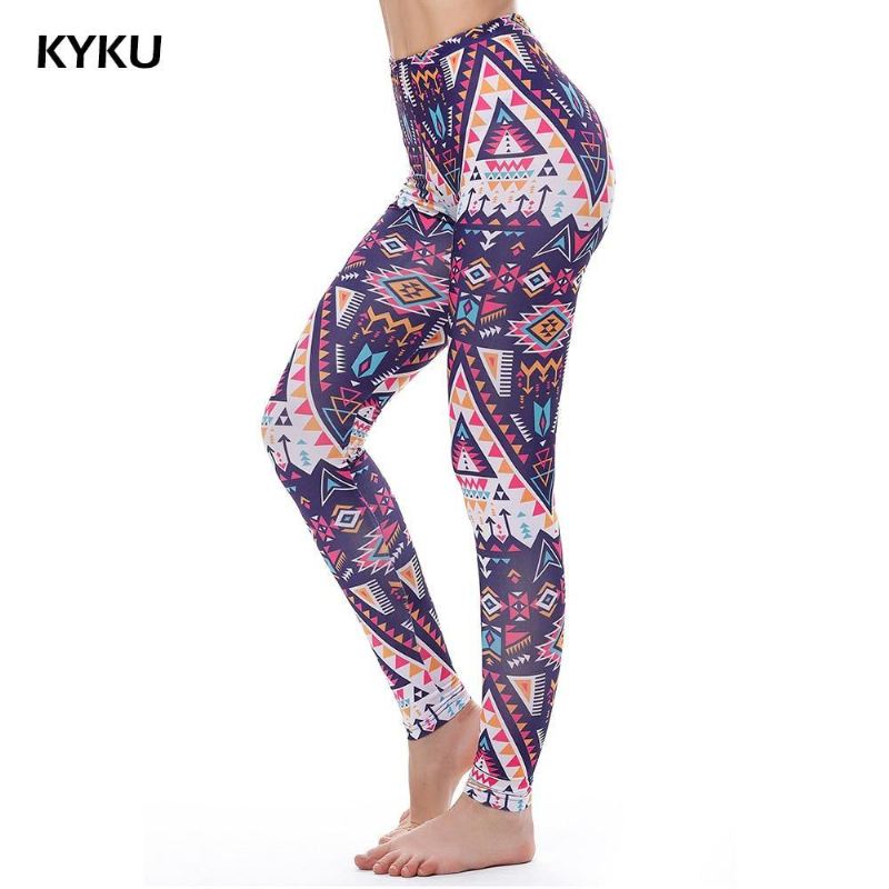 Leggings Kvinder Legg Fitness Legging Sexede Bukser Højtalje Push Up Shiny 3d Printet Rainbow Star Kat Donuts