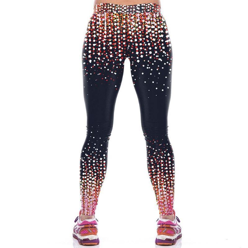 New Arrival Kvinder Leggings Sportsbukser Stjernehimmel 3d Spot Printed Mujer Compression Legg Bukser