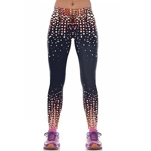 New Arrival Kvinder Leggings Sportsbukser Stjernehimmel 3d Spot Printed Mujer Compression Legg Bukser