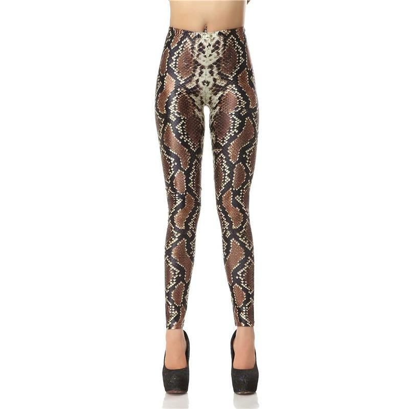 Nyt Design Mode 3d Digital Slangeskind Ben Slim Legg Printede Dame Leggings Dame Bukser