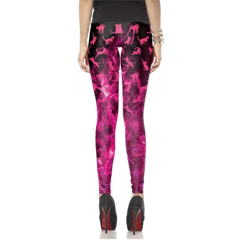 Sommer Efterår Legging 3d Printet Mode Kvinder Leggings Katte Legg Tie Dye Kvinde Bukser