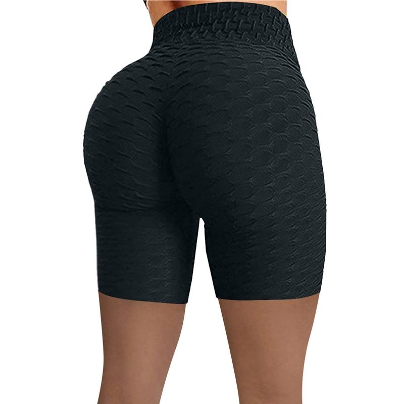 Sommer Strikshorts Højtaljet Hofte Stramme Leggings Stretch Running Biker Shorts