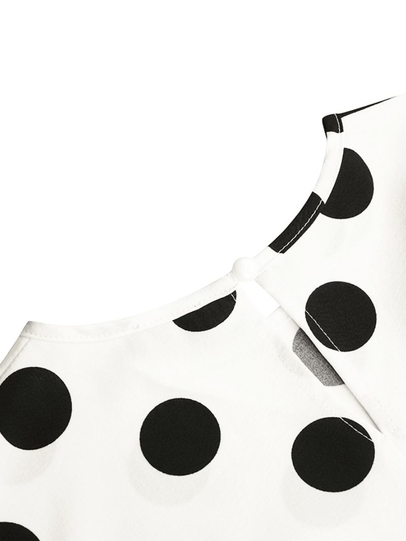 Kvinder Polka Dot Med Tryk Plisseret Casual Dress