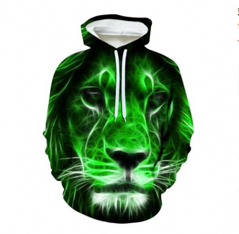 3d Digital Printing Lion Baseball Uniform Hættetrøje