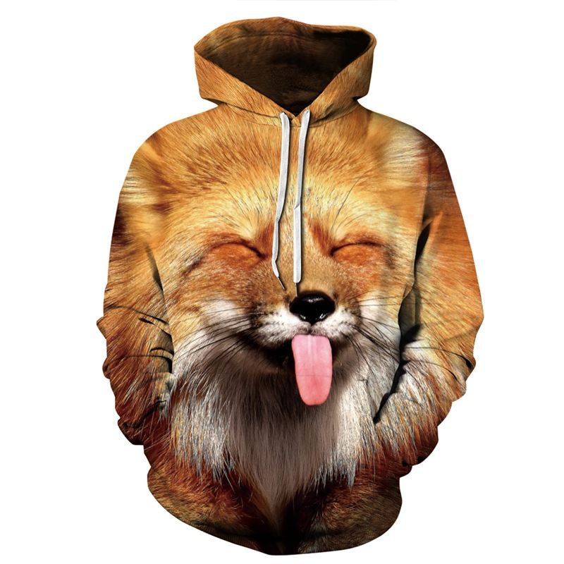 Brun Lion King 3d Digital Med Tryk Sweatshirt