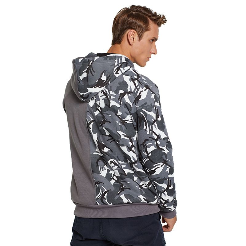 Camouflage Dobbeltblokerende Farve Street Sports Sweatshirt