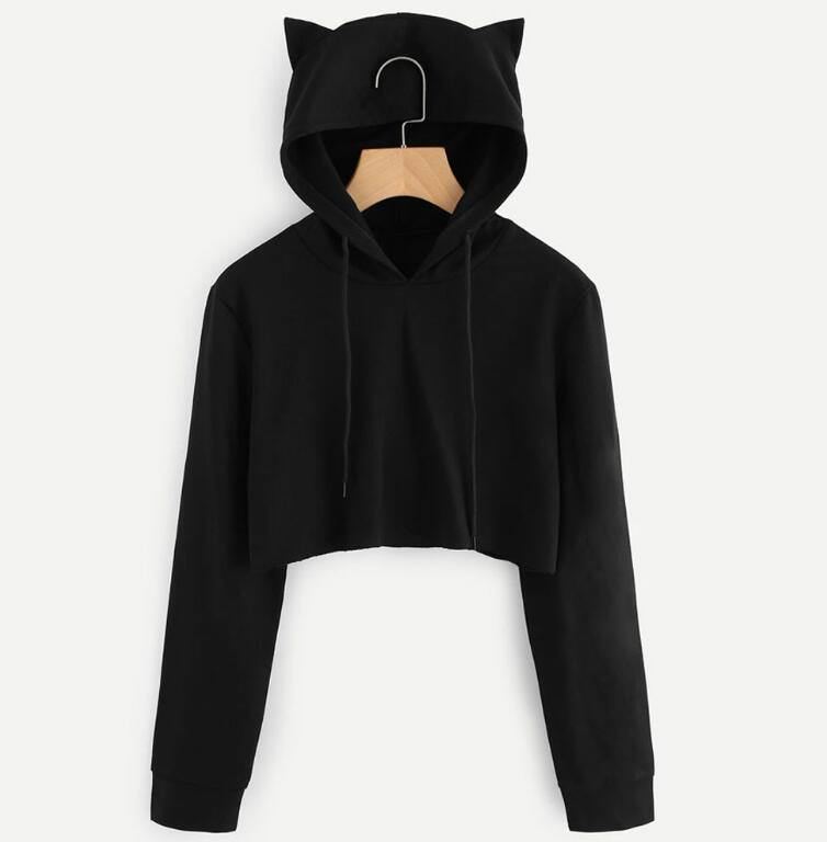 Dangerous Woman Crop Tops Pige Hættetrøjer Damer 2018 Harajuku Hip Hop Hættetrøjer Sweatshirts