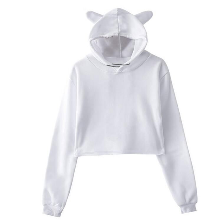 Dangerous Woman Crop Tops Pige Hættetrøjer Damer 2018 Harajuku Hip Hop Hættetrøjer Sweatshirts