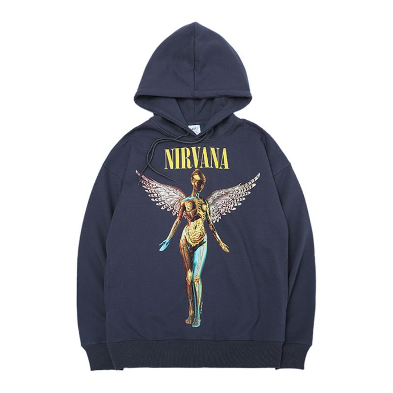 Europæisk Og Amerikansk Modemærke Nirvana Band Angel Sweatshirt Hættetrøje