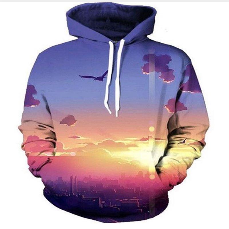 Galaxy Sky 3d Printing Pullover Hættetrøje