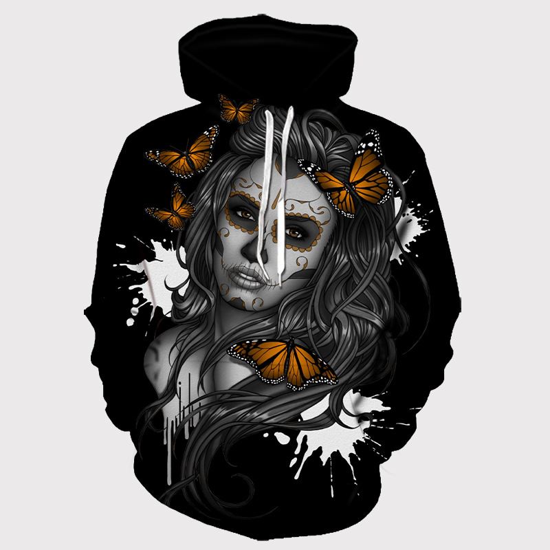 Gothic Retro Beauty Mask Skull Sweatshirt