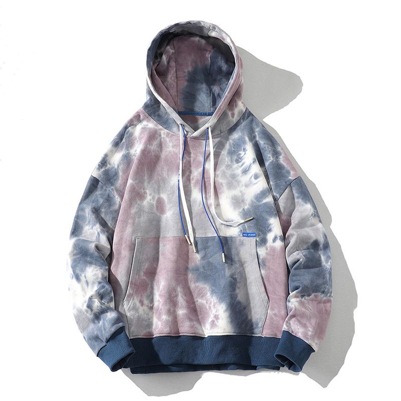 High Gram Hooded Tie Dye Sweatshirt Hip Hop Løs