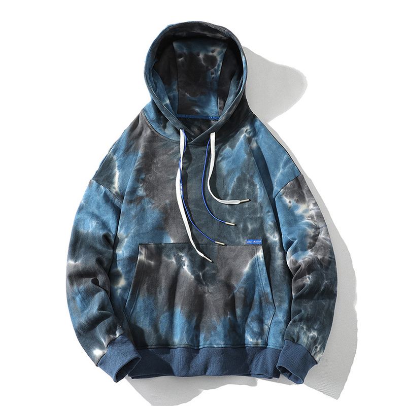 High Gram Hooded Tie Dye Sweatshirt Hip Hop Løs