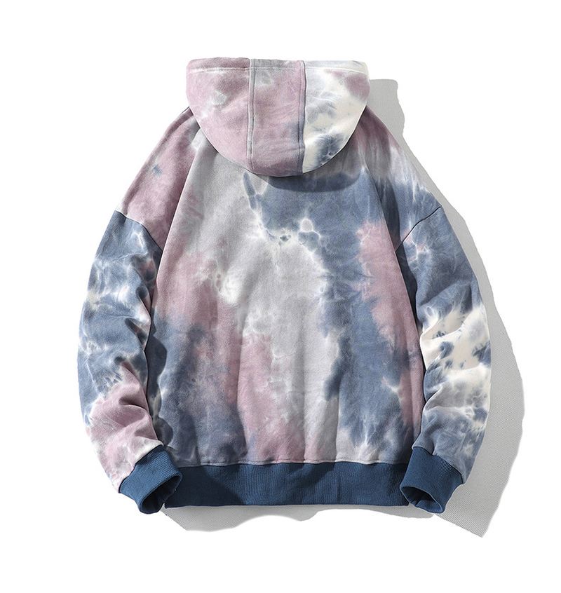 High Gram Hooded Tie Dye Sweatshirt Hip Hop Løs