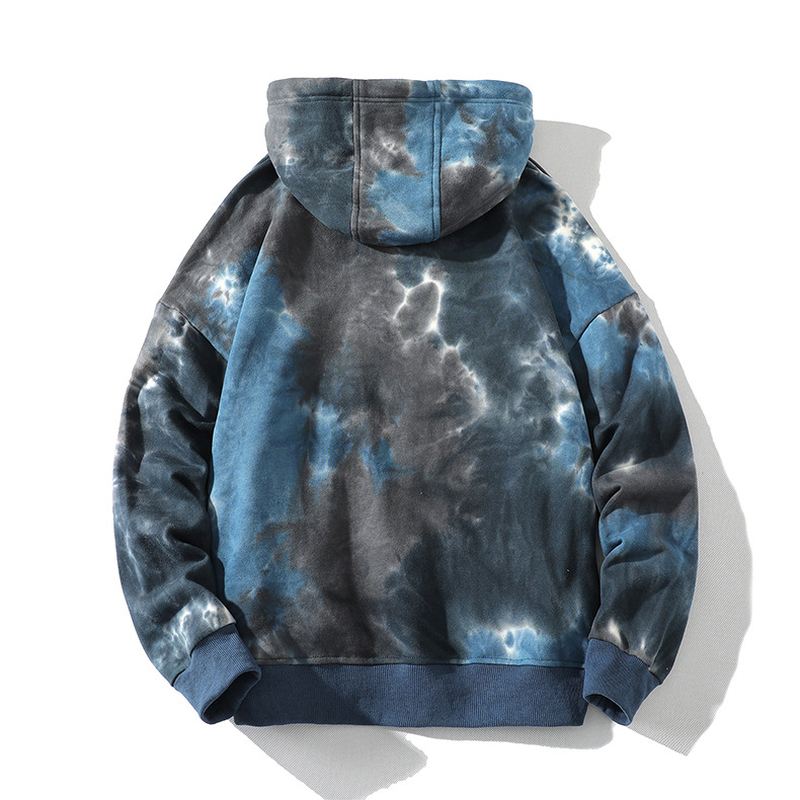 High Gram Hooded Tie Dye Sweatshirt Hip Hop Løs