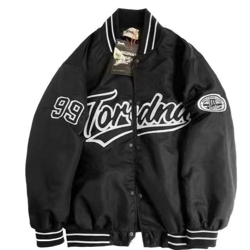 Løs Retro High Street Baseballtøj Løs Løs Couple Coat Europæisk Og Amerikansk Street Hip Hop