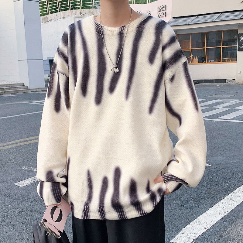 Mænds Afslappede Ungdom Løs Sweater I Hong Kong-stil