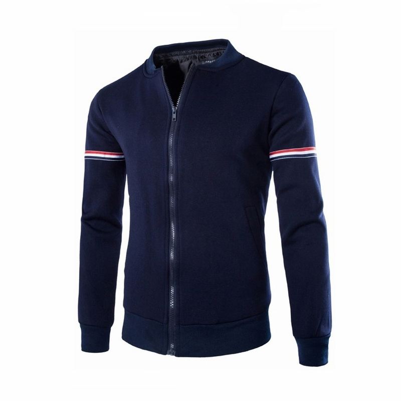 Mænds Afslappet Jakke Webbing Dekoreret Stand-krave Sweater